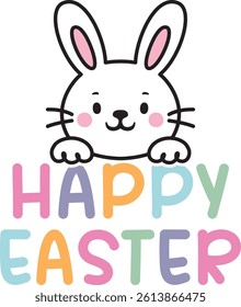 Happy Easter isolated on a white background.