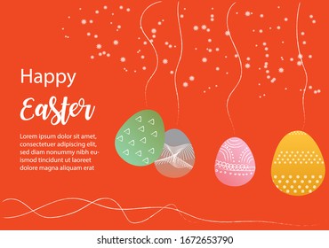 Happy Easter ,kids. Easter street event, festival and fair,  poster design