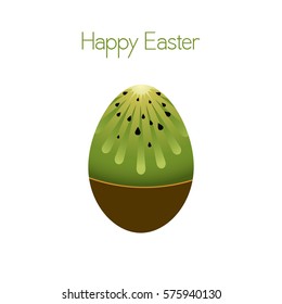 Happy Easter. Kiwi Easter egg