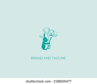 Happy Easter, label set. Egg, rabbit, bunny symbol. Lettering, calligraphy vector illustration