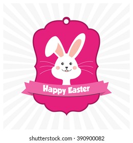 Happy easter label template