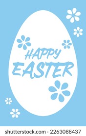 Carta feliz de Pascua material de tarjeta de saludo con espacio en forma de huevo