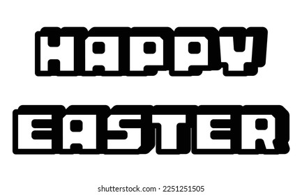 Happy Easter letter illustration material