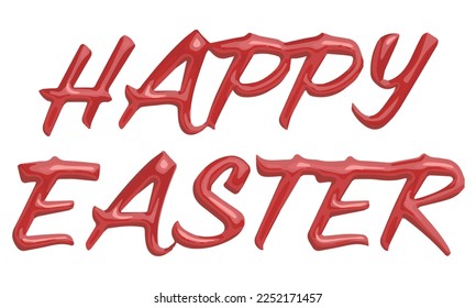 Material de ilustración de la carta Happy Easter