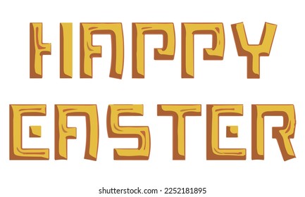 Happy Easter letter illustration material