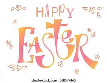Happy easter lettering