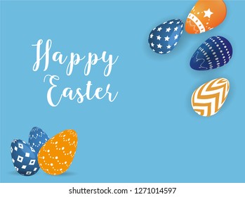 Happy Easter lettering background