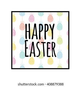 Happy Easter lettering. Easter background. Happy Easter. Easter card. Happy Easter