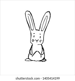 Happy Easter lettering background. Easter eggs composition hand drawn. Vector illustration greeting card, ad, promotion, poster, flyer, web-banner, article.