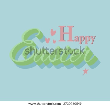 happy easter lettering card EPS10