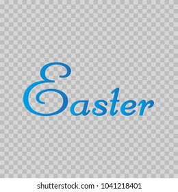 Happy Easter lettering card. Hand drawn lettering poster for Easter.