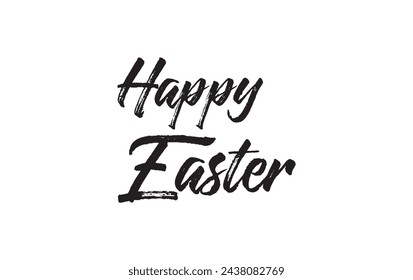 Tarjeta postal de Feliz Pascua. Cartel de letras dibujado a mano para Pascua. Ilustración de tinta. Caligrafía moderna. Fondo de tipografía de Pascua feliz.