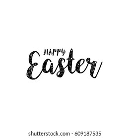 Happy Easter lettering card. Hand drawn lettering poster for Easter. Modern calligraphy