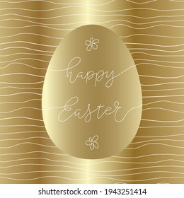 Happy Easter lettering card. Simple Easter greeting card with handwritten text. vector illustration, typography, t-shirt graphics, print, poster, banner, leaflet, flyer