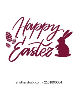 Happy Easter, lettering.  For cards, posters, stickers and professional design