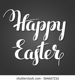 Happy Easter lettering. Concept can be used for holiday invitations and posters.