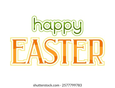 Happy Easter lettering. Decorative text.