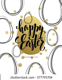 Happy Easter Lettering Egg. Vector illustration EPS10