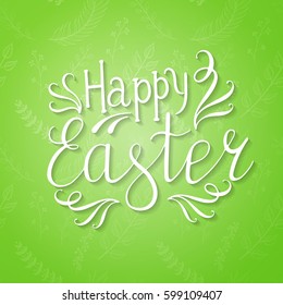 Happy Easter Lettering Egg. Vector illustration EPS10