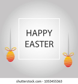Happy easter lettering with elegant design ideal for card. Vector illustration.