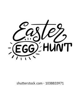Happy Easter lettering. Greeting card template. Hand drawn modern calligraphy style. Vector illustration