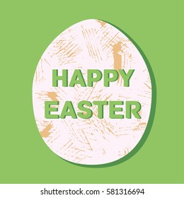 Happy Easter lettering for greeting card. Vector illustration. Happy Easter.