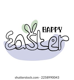 Happy easter lettering, hand drawn