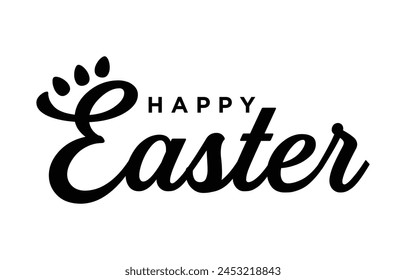 Happy Easter lettering. Hand drawn Easter vector calligraphy.