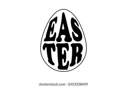 Happy Easter lettering. Hand drawn Easter vector calligraphy.