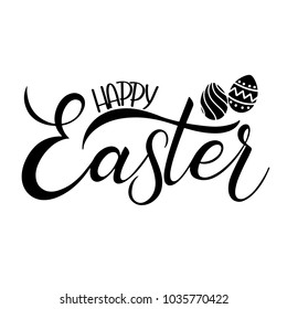 Happy Easter lettering. Hand written Easter phrases. Seasons Greetings