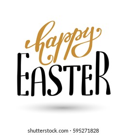 Happy Easter lettering. Easter holiday sign design for web and print