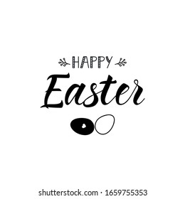  Feliz Pascua.Letras. Ilustración de tinta. Caligrafía moderna de pincel Aislado sobre fondo blanco. Diseño de pantalones T