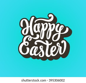 Happy Easter lettering text