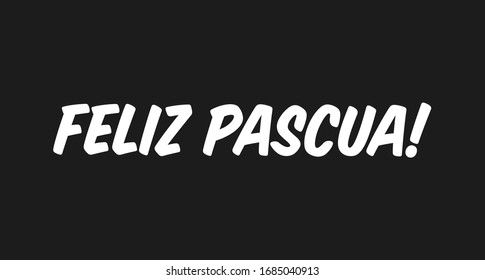 Alles Gute zum Osterschreiben in spanischer Sprache. Vektorkalligraphie.