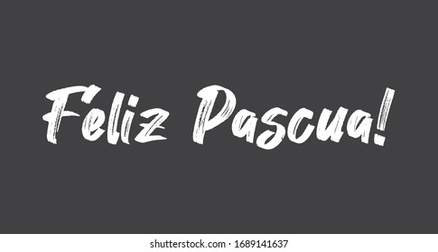 Happy easter lettering text in spanish language. Vector calligraphy.