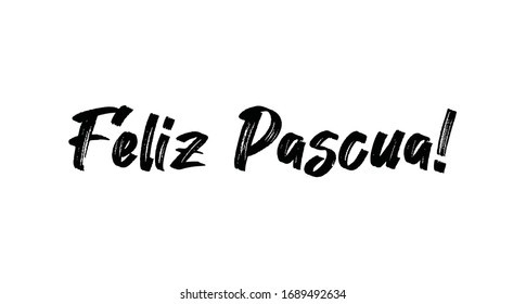 Happy easter lettering text in spanish language. Vector calligraphy.