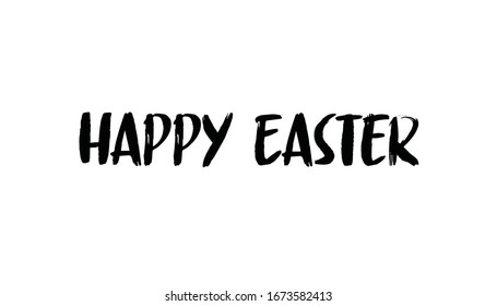 Happy Easter lettering text. Typographic design.