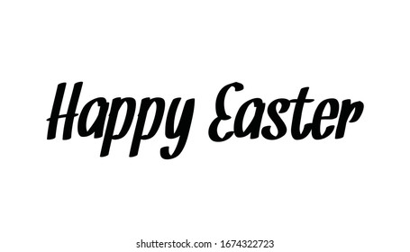 Happy Easter lettering text. Typographic design.