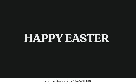 Happy Easter lettering text. Typographic design.