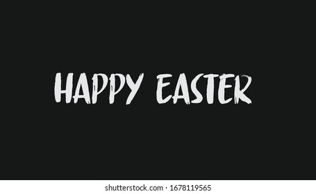 Happy Easter lettering text. Typographic design.