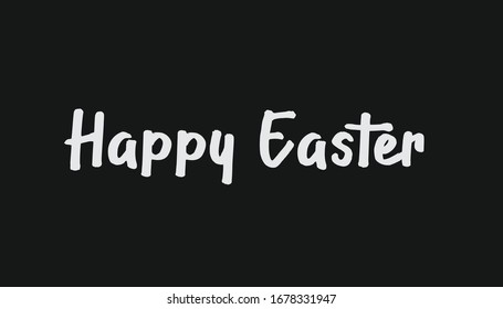 Happy Easter lettering text. Typographic design.