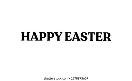 Feliz texto con letras de Pascua. Diseño tipográfico.