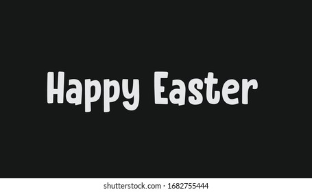 Happy Easter lettering text. Typographic design.