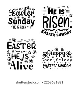 Happy Easter lettering typography design.