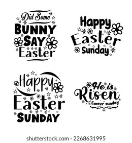 Happy Easter lettering typography design.