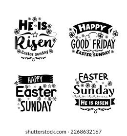 Happy Easter lettering typography design
