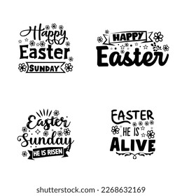 Frohes Osterschrift-Typografie-Design