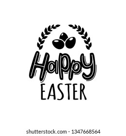 Happy Easter lettering - Vector