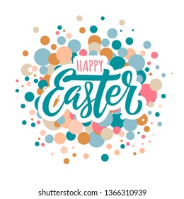 Happy Easter lettering - Vector