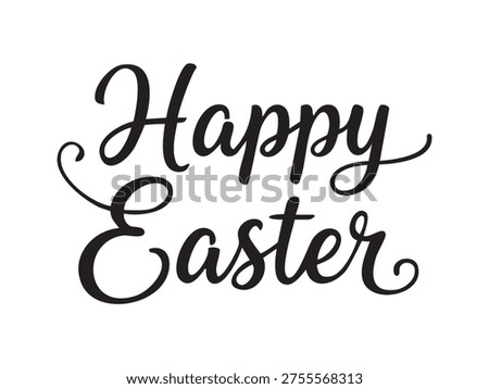 Happy Easter lettering. Vector illustration isolated on a white background